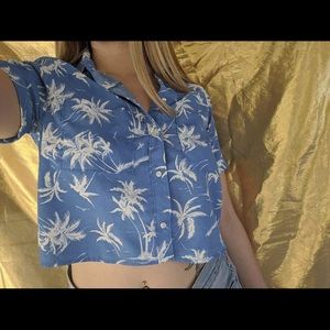 cropped hawaiian top